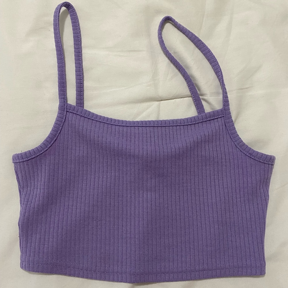 New Ribbed Cropped Tank Top